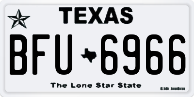 TX license plate BFU6966