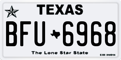 TX license plate BFU6968