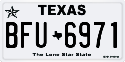 TX license plate BFU6971