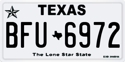 TX license plate BFU6972