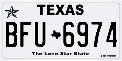 TX license plate BFU6974