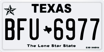 TX license plate BFU6977