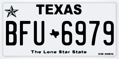 TX license plate BFU6979
