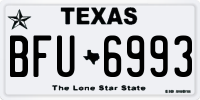 TX license plate BFU6993