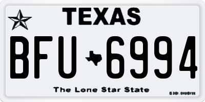 TX license plate BFU6994