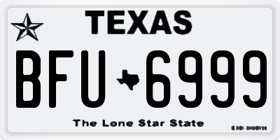 TX license plate BFU6999