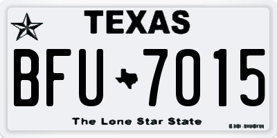 TX license plate BFU7015