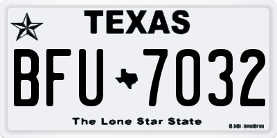 TX license plate BFU7032