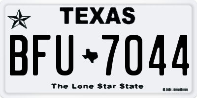 TX license plate BFU7044