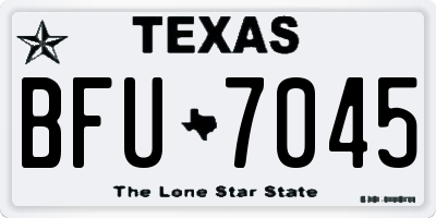 TX license plate BFU7045