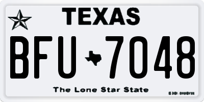 TX license plate BFU7048