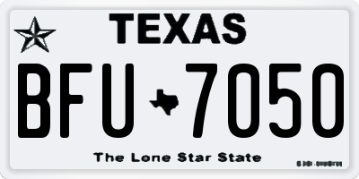 TX license plate BFU7050
