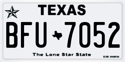 TX license plate BFU7052
