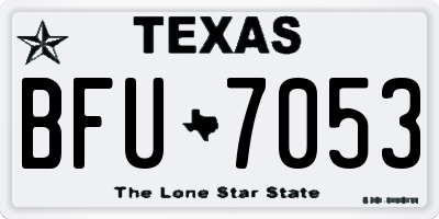 TX license plate BFU7053