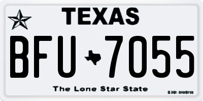 TX license plate BFU7055