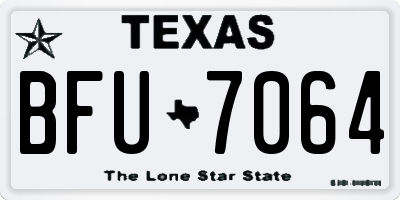 TX license plate BFU7064