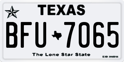 TX license plate BFU7065