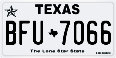 TX license plate BFU7066