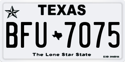 TX license plate BFU7075