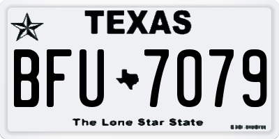 TX license plate BFU7079