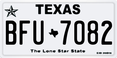 TX license plate BFU7082