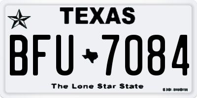 TX license plate BFU7084