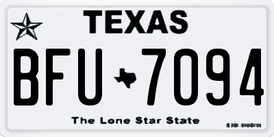 TX license plate BFU7094