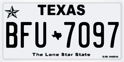 TX license plate BFU7097