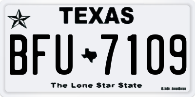 TX license plate BFU7109