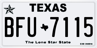TX license plate BFU7115