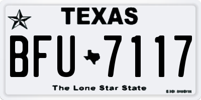 TX license plate BFU7117