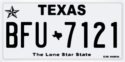 TX license plate BFU7121