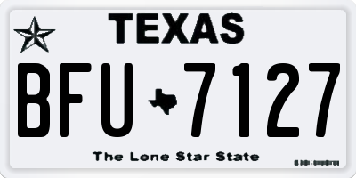 TX license plate BFU7127
