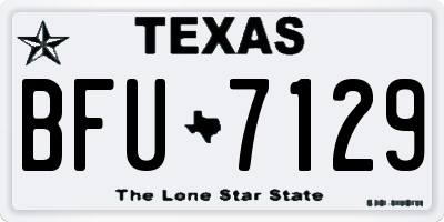TX license plate BFU7129