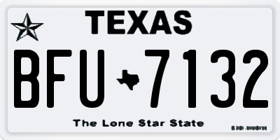 TX license plate BFU7132