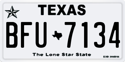 TX license plate BFU7134