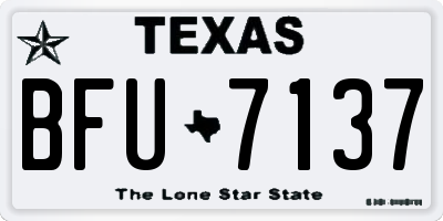TX license plate BFU7137