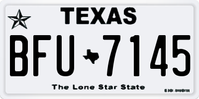 TX license plate BFU7145