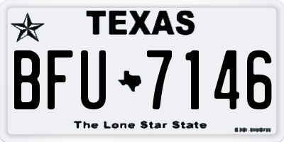 TX license plate BFU7146