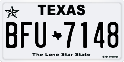 TX license plate BFU7148