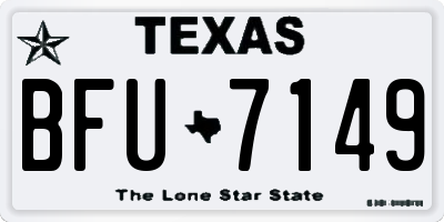 TX license plate BFU7149