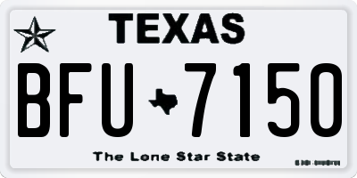 TX license plate BFU7150