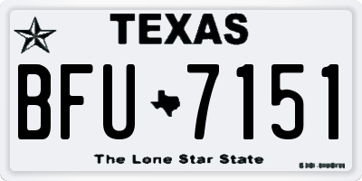 TX license plate BFU7151