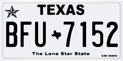 TX license plate BFU7152