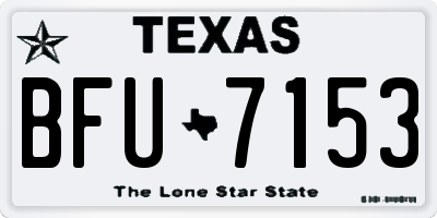 TX license plate BFU7153