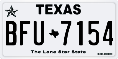 TX license plate BFU7154
