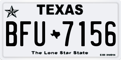 TX license plate BFU7156