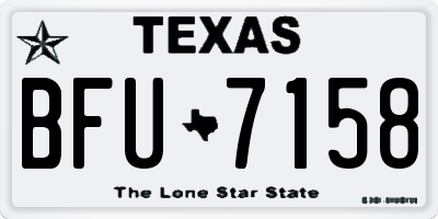 TX license plate BFU7158