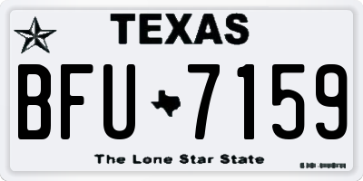 TX license plate BFU7159