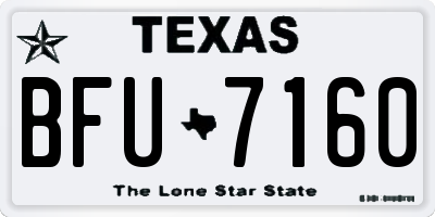 TX license plate BFU7160